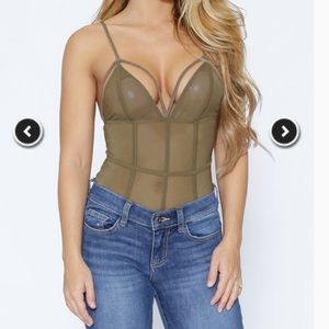 New Fashion Nova Style Mesh Bodysuit